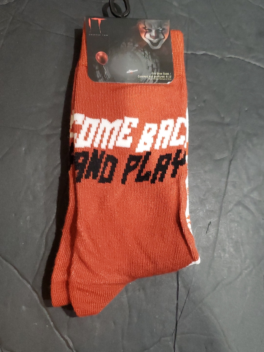 IT scary movie red and white socks brand new